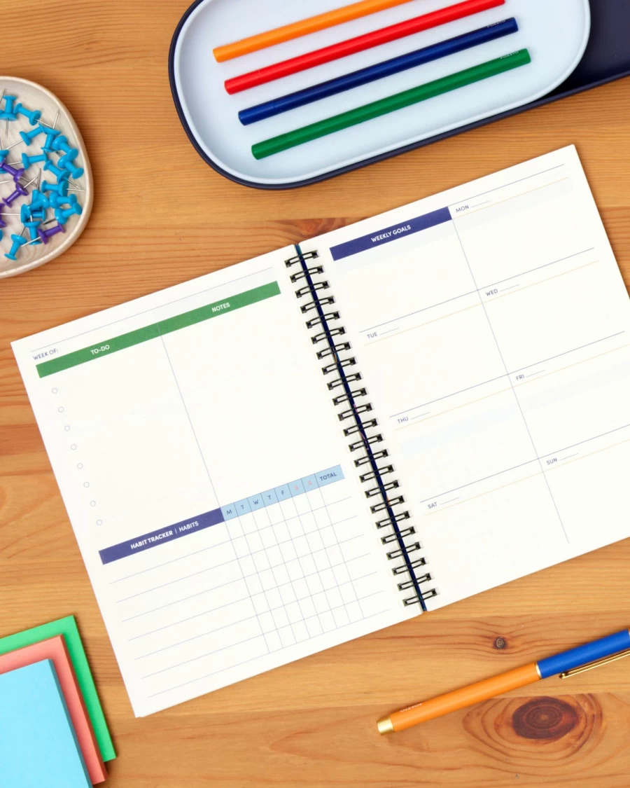 Poketo Essential Weekly Planner - Stylish & Functional Organizer for Productivity