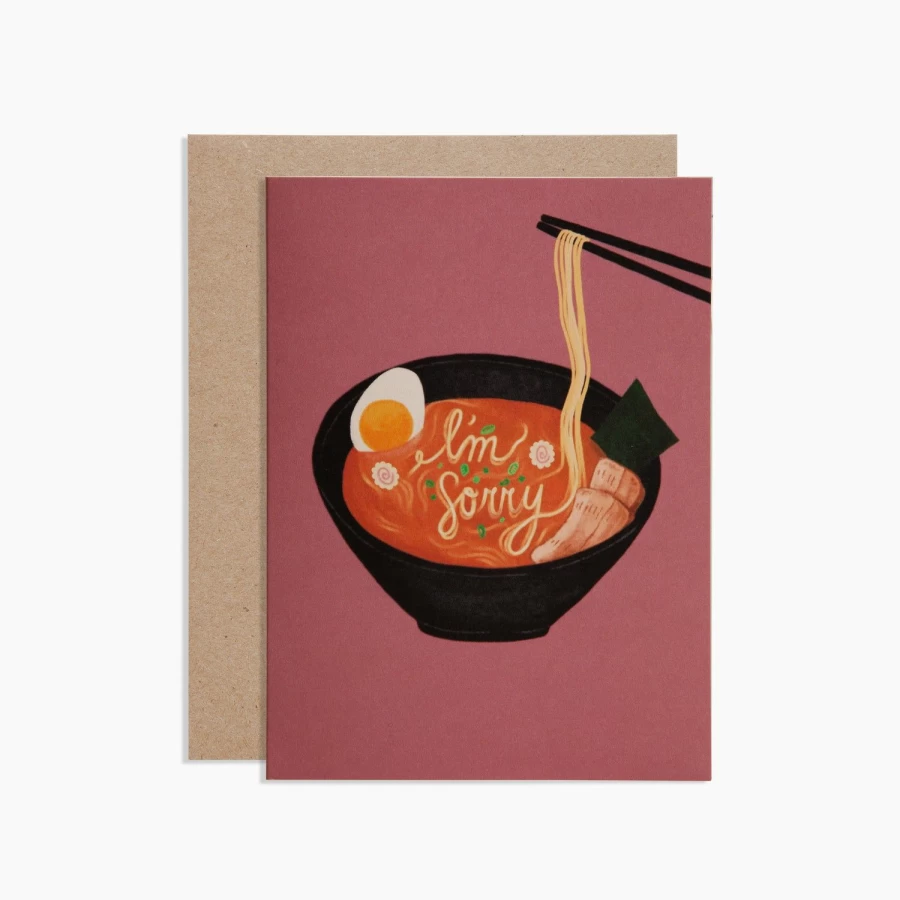 "Poketo I'M Sorry Ramen Card - Apology Gift for Ramen Lovers"